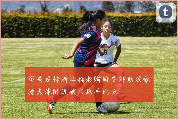 海港逆转浙江精彩瞬间李帅助攻张源点球附近破门扳平比分